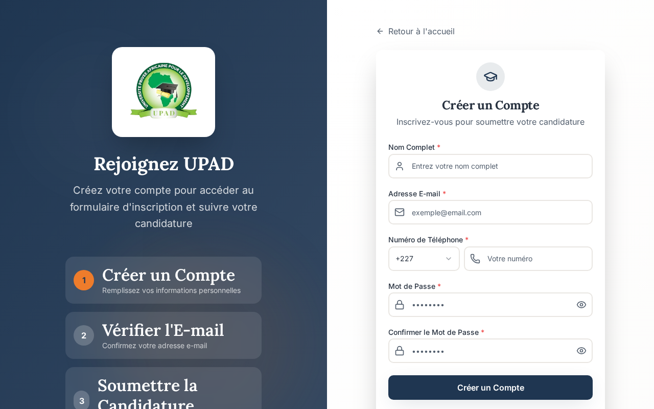 Créer votre compte