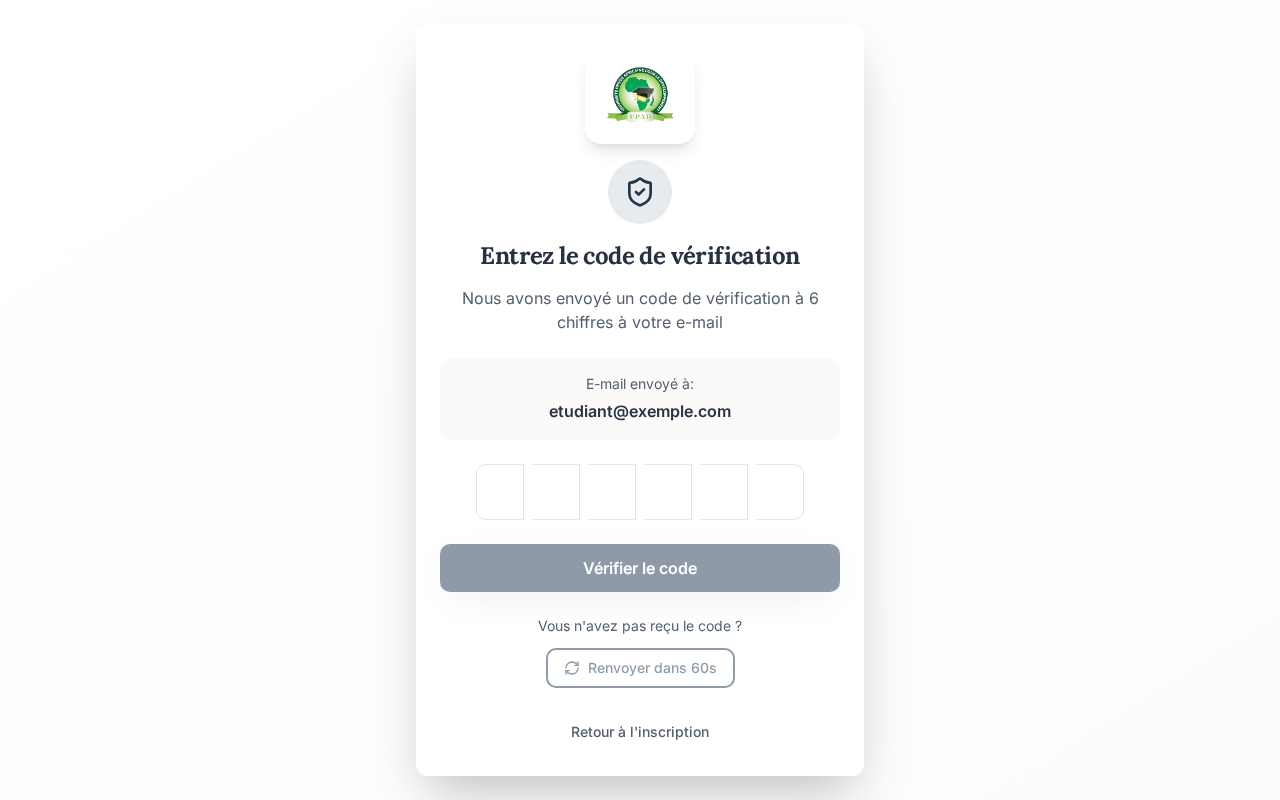 Vérifier votre adresse e-mail