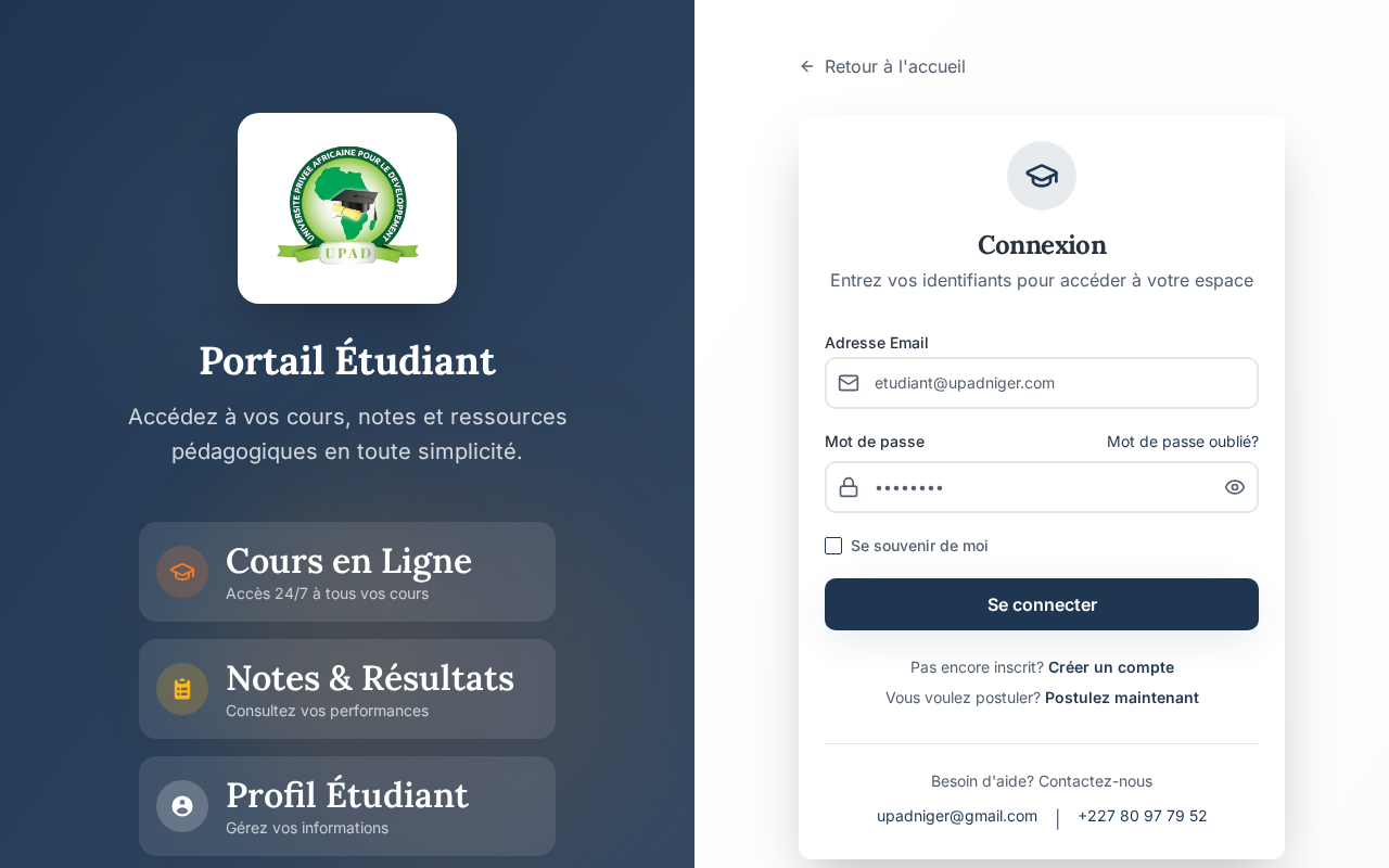 Accéder à votre compte étudiant